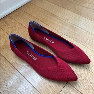 Rothy's The Point Chili Red Flat Shoes